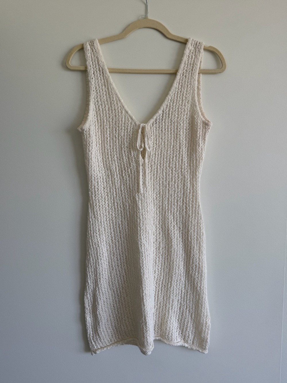 Abercrombie white crochet coverup